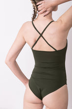Load image into Gallery viewer, Softness Classic Cross Back Swimwear - Olive Green
